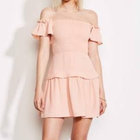 𝅺ALLIE & Jay smocked peach mini dress - Picture 11 of 11